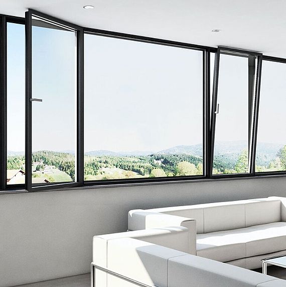 TG75 Алюминиевое наклонно-поворотное окно