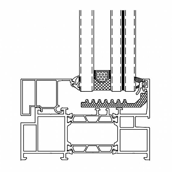 Алюминиевое фиксированное окно TGT23AF